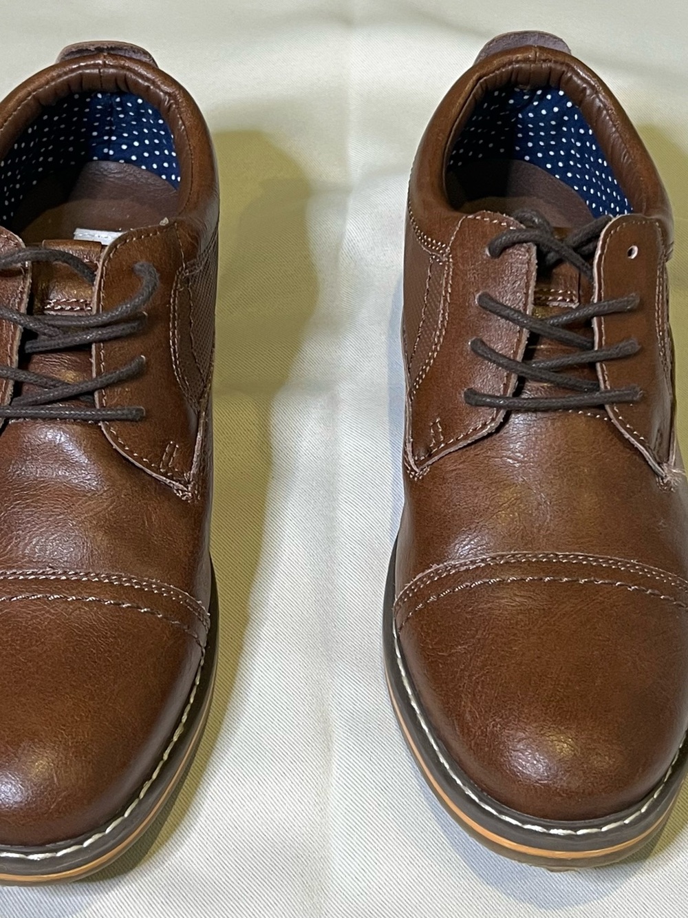 Steve Madden Brown Leather Kids Oxford Shoes